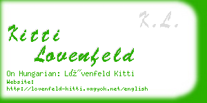 kitti lovenfeld business card